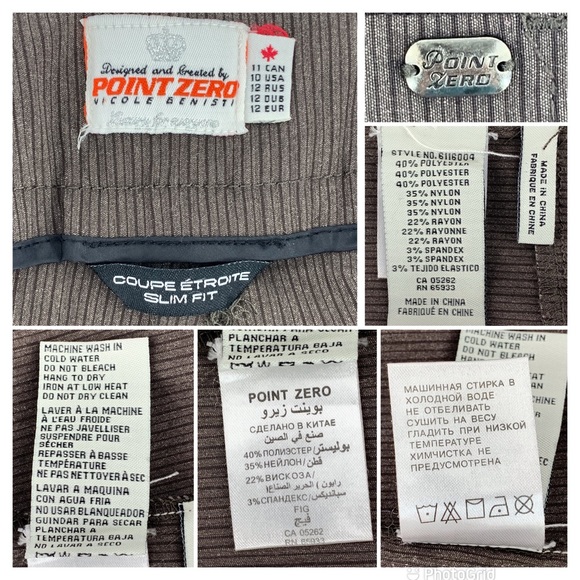 Point Zero Nicole Benisti Brown Pinstriped Slim Fit Straight Leg Pants, 11 - Picture 13 of 13